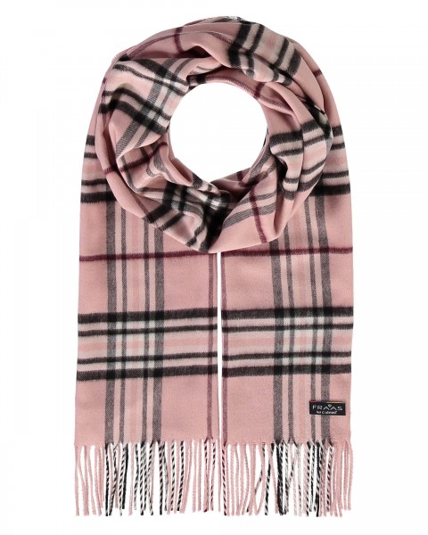 Cashmink-scarf with FRAAS Plaid - Made in Germany lt.rose One Size