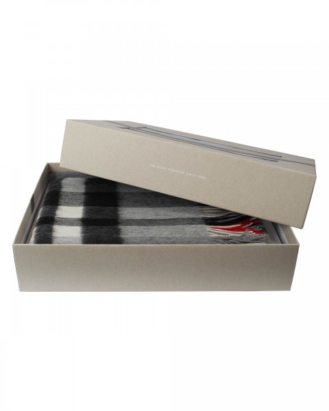 Wool-poncho with FRAAS Plaid in gift box grey One Size