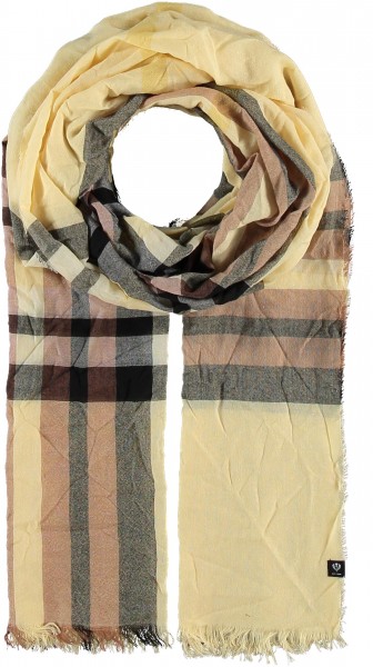 Sustainability Edition - Light stole with FRAAS Plaid pale banana