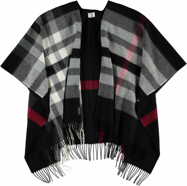 Poncho with FRAAS Plaid made of polyacrylics - Made in Germany