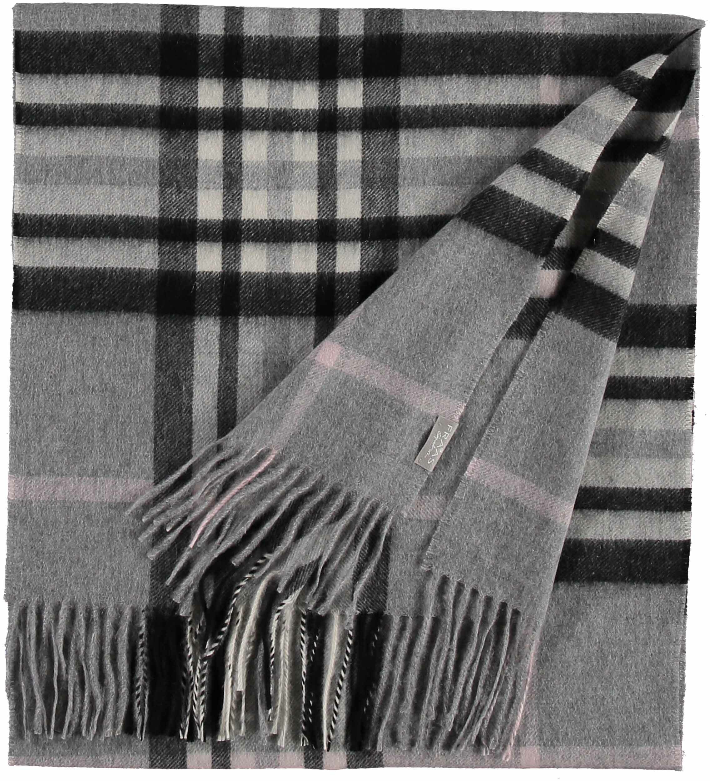 Pure cashmere scarf with FRAAS Plaid | FRAAS