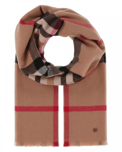 Delicate stole with FRAAS Plaid made of pure cashmere