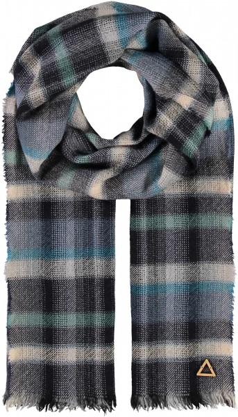 Wool scarf with checked pattern - Made in Germany