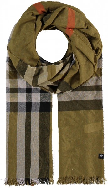 Sustainability Edition - Light stole with FRAAS Plaid khaki green One Size