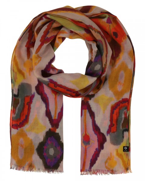 Sustainability Edition - Scarf with pattern mix - Made in Italy tangerine One Size