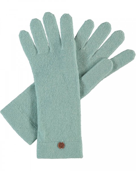 Pure Cashmere Knitted Gloves powder mint One Size