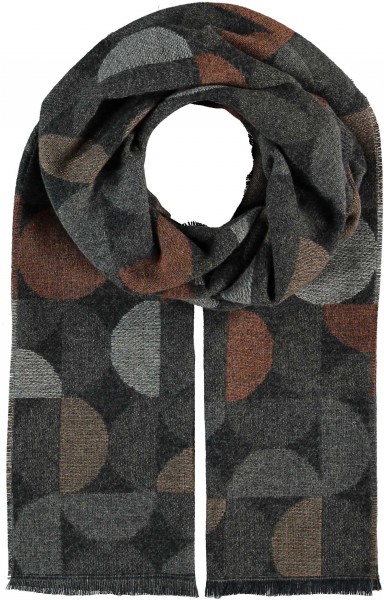Sustainability Edition - Scarf with graphic-design in wool blend - Made in Germany