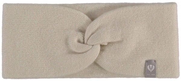 Pure cashmere knit headband off white One Size