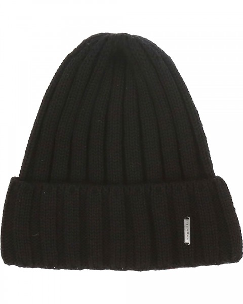 Ribbed knitted hat made of merino wool