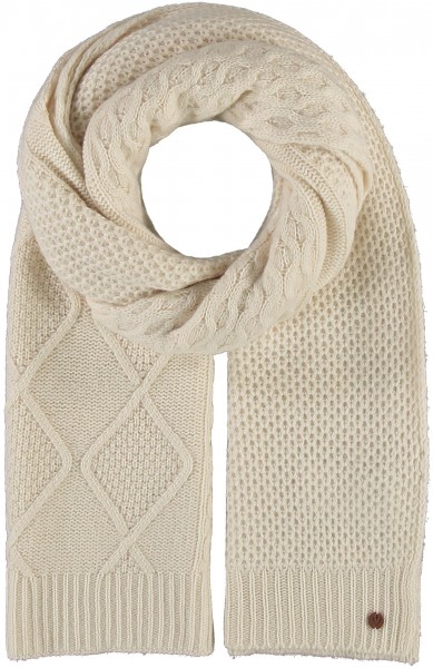 Chunky knitted scarf in cashmere blend