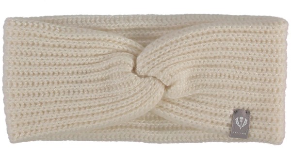 Strickstirnband aus reinem Kaschmir off white