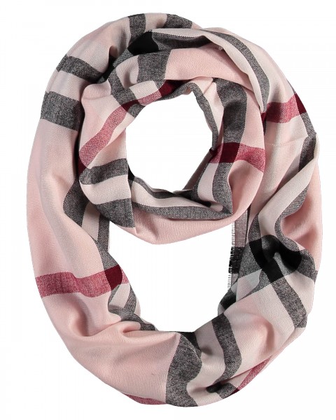Loop with FRAAS Plaid - Made in Germany pale rose One Size