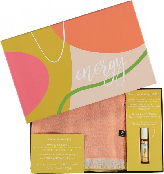 Sustainability Edition - Geschenkset ENGERGY mit Stola und Duftöl - Made in Germany apricot OneSize