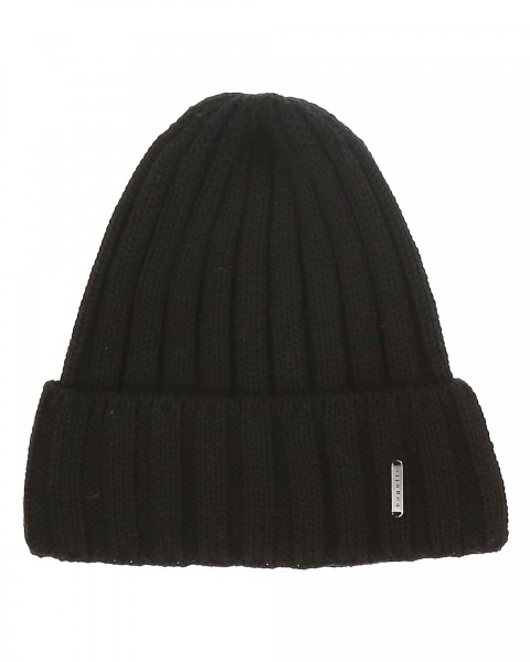 Ribbed knitted hat made of merino wool
