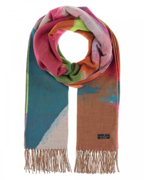 Cashmink-scarf with pattern mix