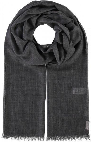 Delicate monochrome pashmina made of pure cashmere charcoal One Size
