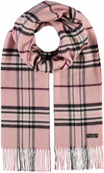 Cashmink-scarf with FRAAS Plaid - Made in Germany light rose