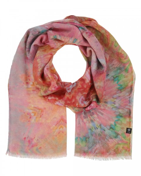 Sustainability Edition - Scarf with flower-design diva pink One Size