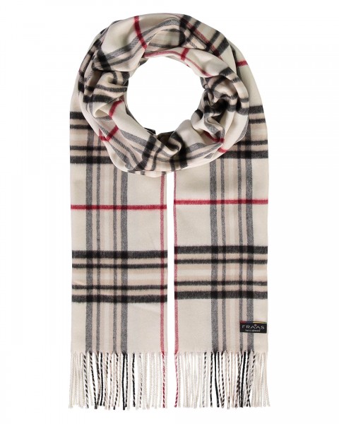 Cashmink-scarf with FRAAS Plaid - Made in Germany off white One Size