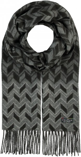 Cashmink®-Scarf with 3D-design - Made in Germany mid grey