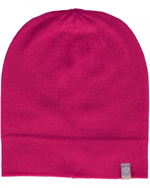 Knitted cap in pure cashmere pink One Size