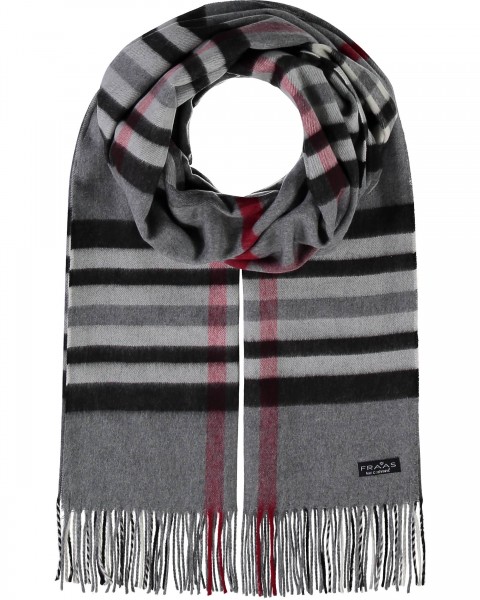 Wide Cashmink scarf with FRAAS Plaid Check - Made in Germany