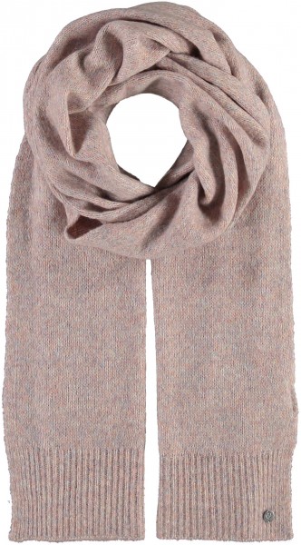 Knitted scarf in wool blend palerose