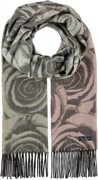 Cashmink®-Scarf with rose-design - Made in Germany