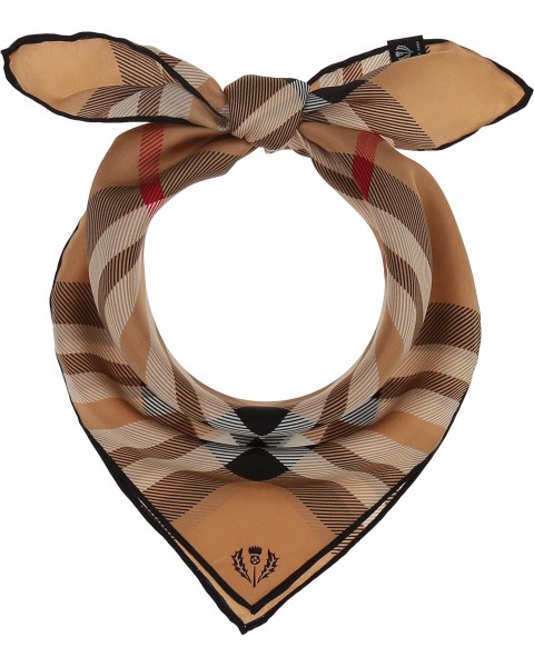 Neckerchief with FRAAS Plaid made of pure silk camel One Size