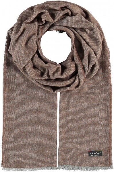 Sustainability Edition - Cashmink®-scarf with herringbone highlight - Made in Germany