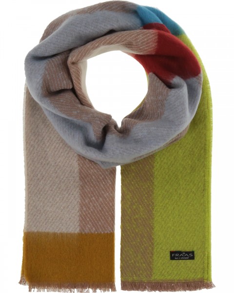 Sustainability Edition - Cashmink-stole with block stripes - Made in Germany Apple One Size