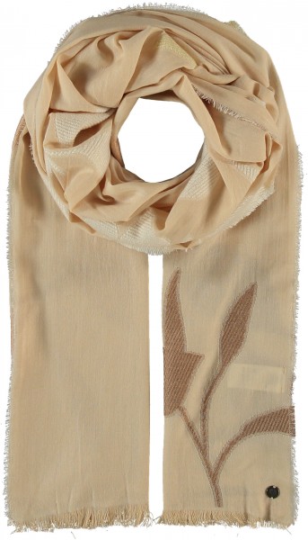 Sustainability Edition - Stole with leaf-design in cotton blend