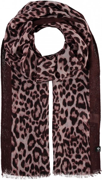 Scarf with animal print