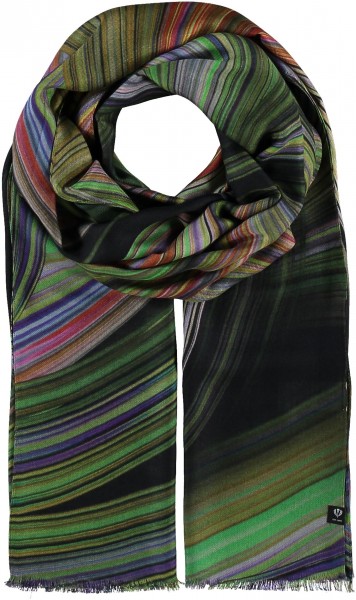 Sustainability Edition - Scarf with wave-design - Made in Italy emerald