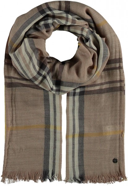 Soft stole in wool blend with FRAAS Plaid