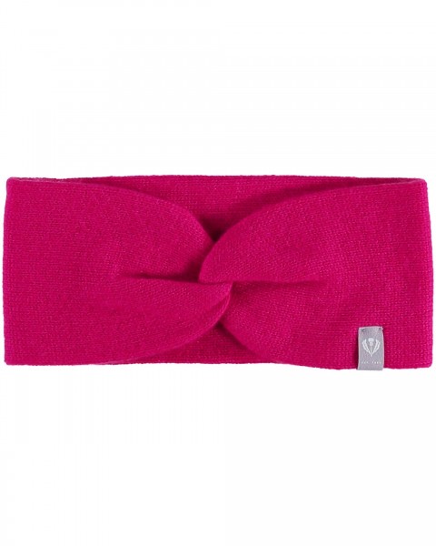 Pure cashmere knit headband pink One Size