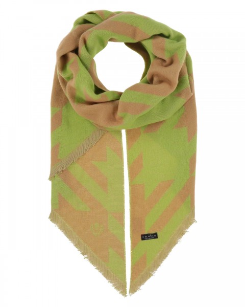 Sustainability Edition - Cashmink-scarf with herringbone and bias cut - Made in Germany Apple One Size
