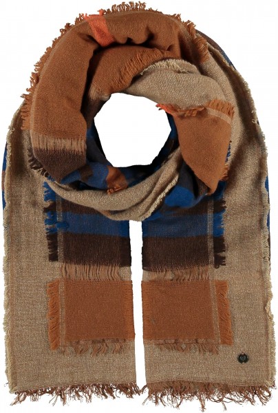 Broad stole in wool blend with FRAAS Plaid
