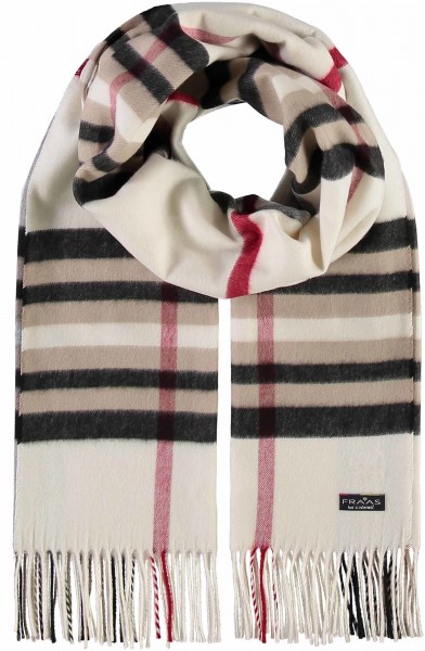 Wide Cashmink scarf with FRAAS Plaid Check - Made in Germany