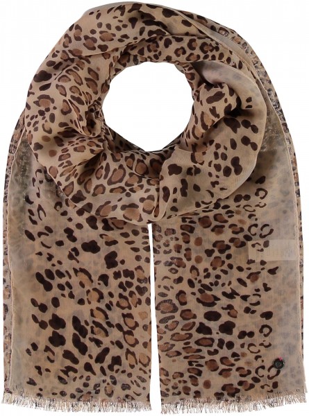 Schal aus Polyester mit Leoparden-Druck