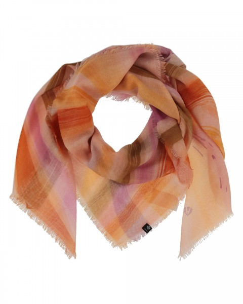 Sustainability Edition - Square with wave-design tangerine One Size