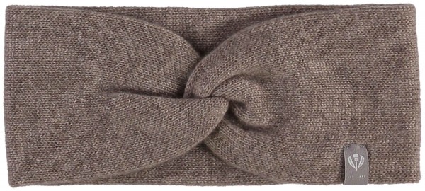 Pure cashmere knit headband taupe