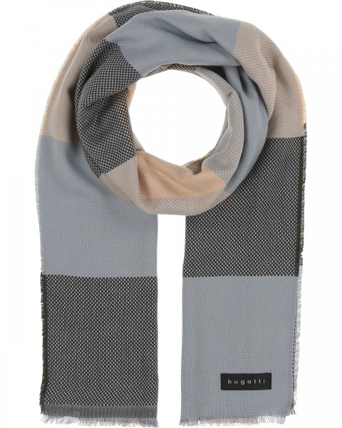 Cotton scarf with chequered design