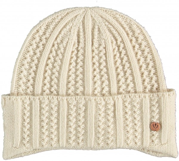 Knitted hat in cashmere blend off white