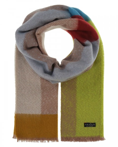 Sustainability Edition - Cashmink-stole with block stripes - Made in Germany Apple One Size