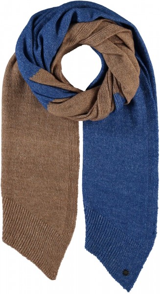 Sustainability Edition - Bicoloured scarf with bias cut royal