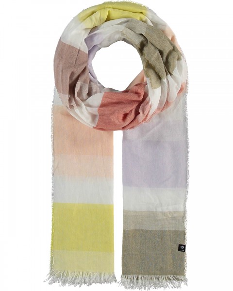 Sustainability Edition - Striped stole with crinkle-effect