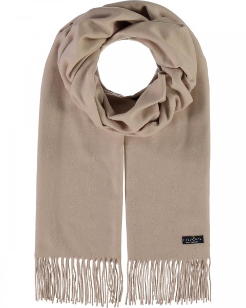 Big plain Cashmink scarf - Made in Germany beige One Size