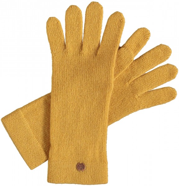 Knit gloves in pure cashmere Honey
