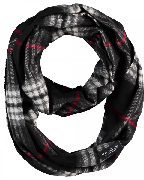 Light Cashmink-loop with FRAAS Plaid - Made in Germany
